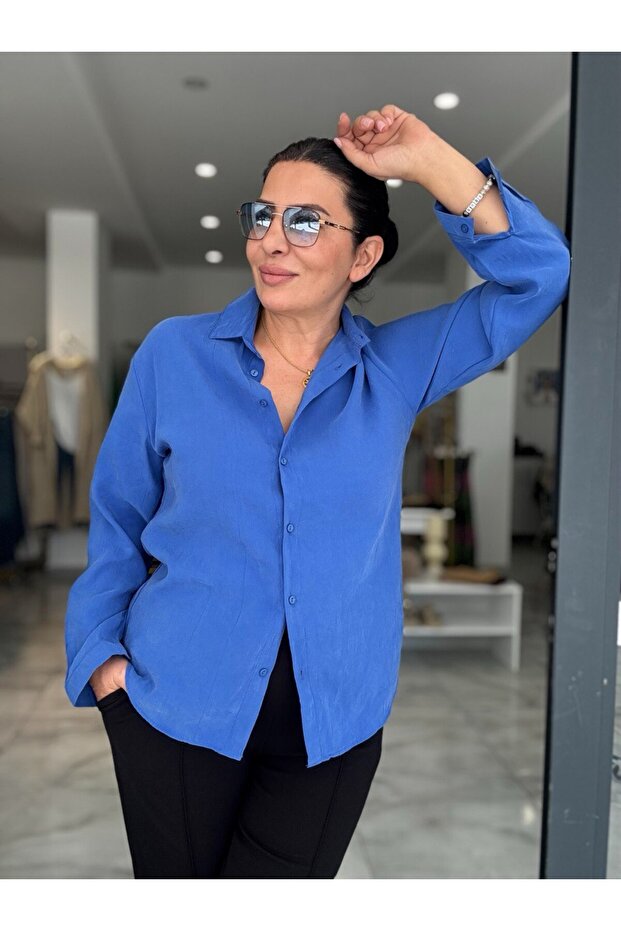 SOFT MODAL MAVİ GÖMLEK