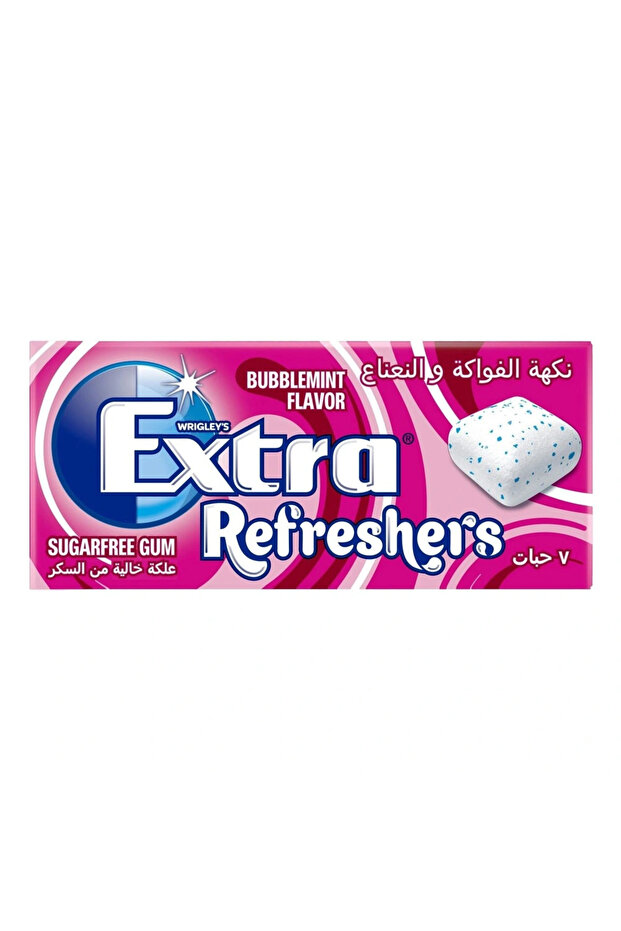 Extra Refreshers Bubblemint Flavor Sugarfree Chewing Gum- 15.6gms