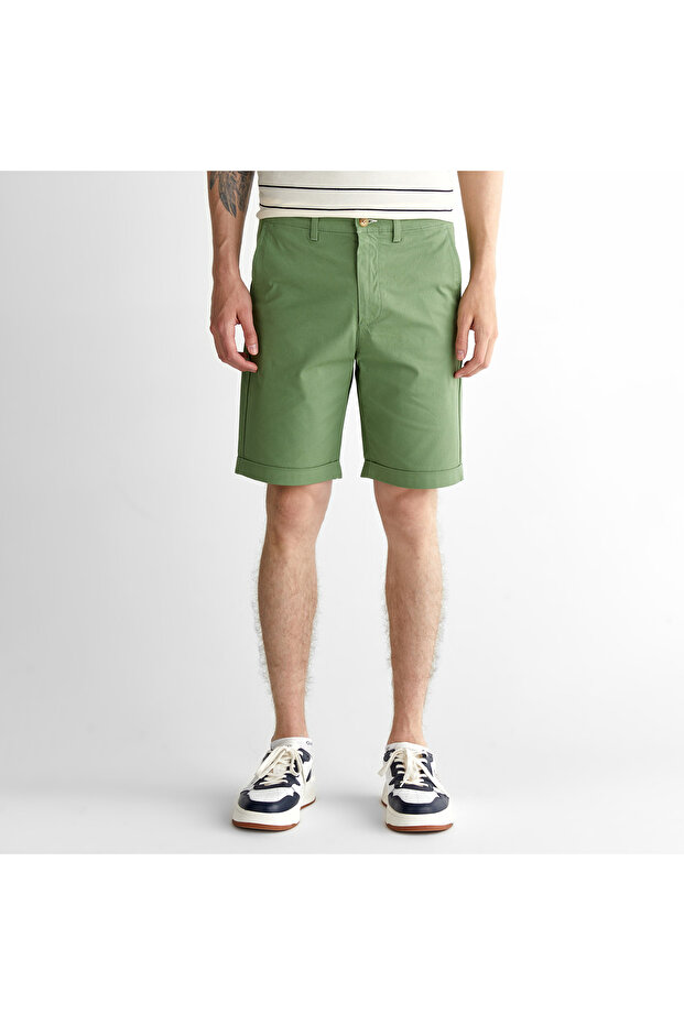 Erkek Yeşil Slim Fit Şort - 3