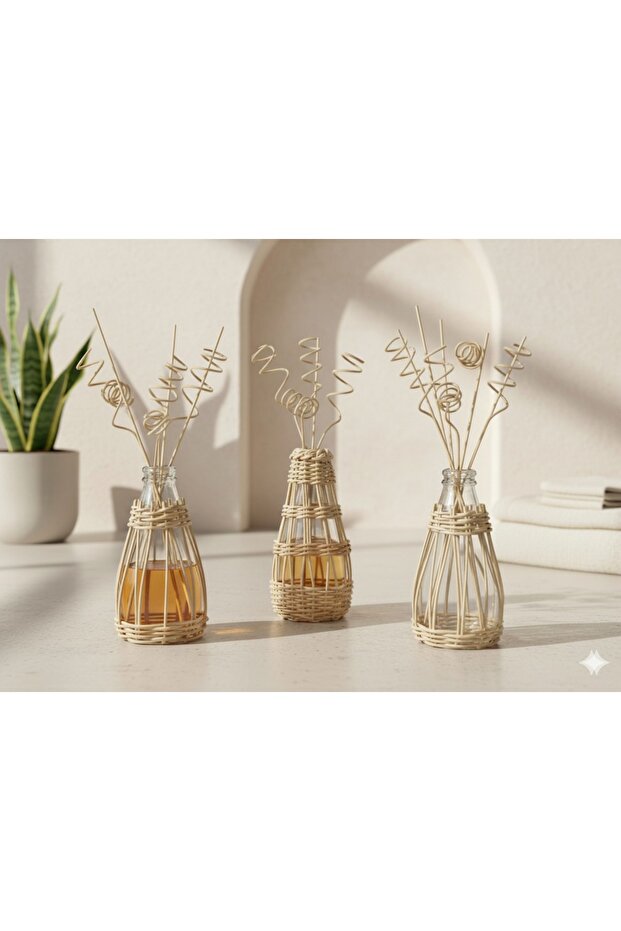 3lü rattan vazo - 1