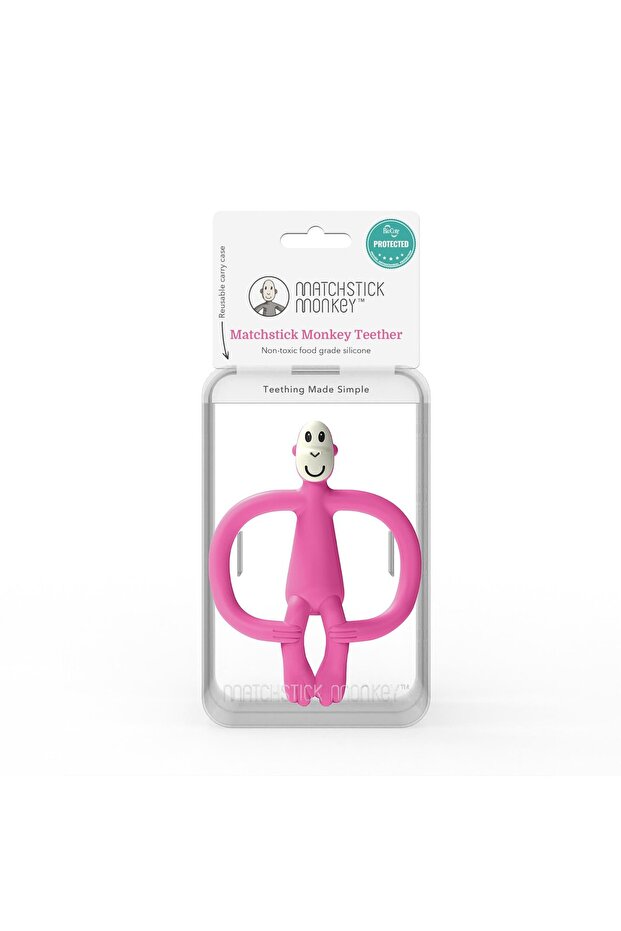 Silicone Teether / Monkey (Fuchsia) - 3