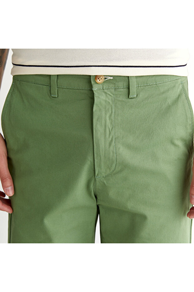 Erkek Yeşil Slim Fit Şort - 5