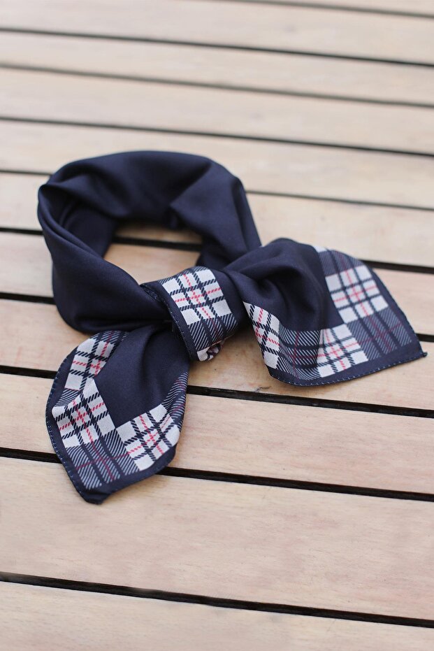 Desenli Fular Sütlü Kahve - 1