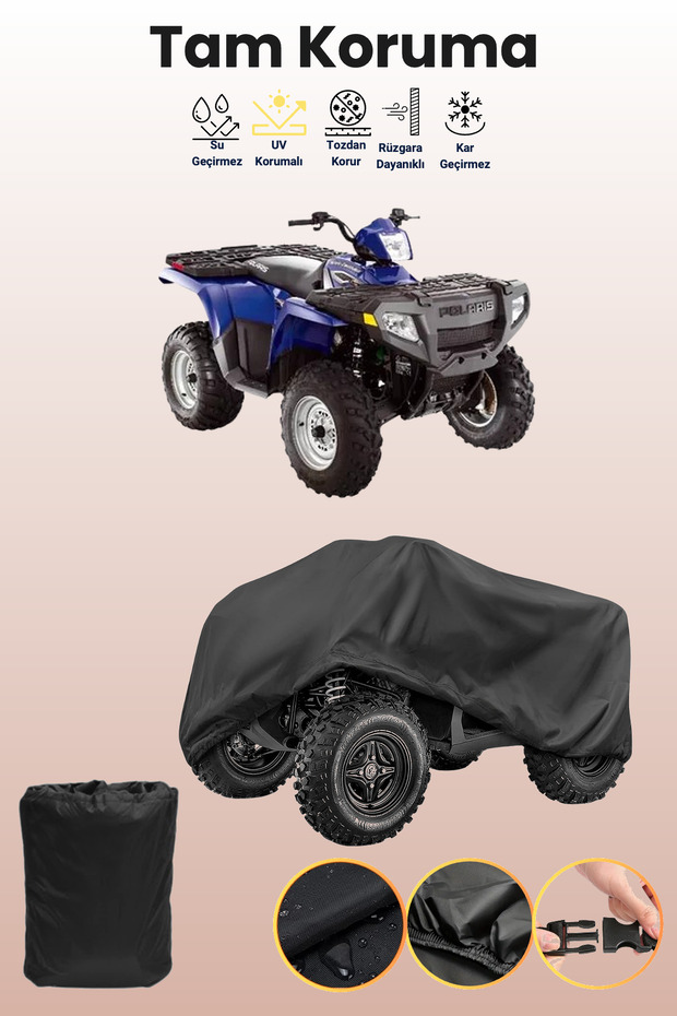 Black P.Olaris Sportsman 500 Ho Atv Cover, Atv Protective Cover