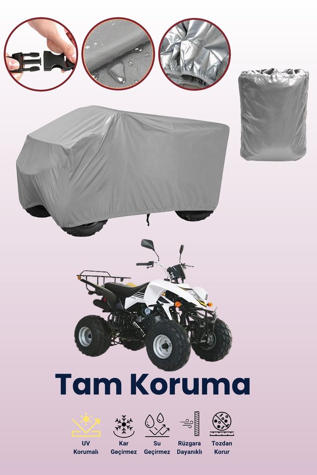 Grey Kanuni 150 S on Road Atv Tarpaulin, Atv Protective Cover