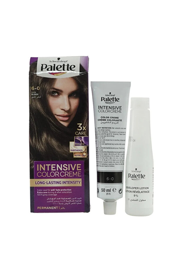 Palette Intensive Color Creme, Long- Lasting Intensity, Permanent Color- 6-0 Dark Blonde