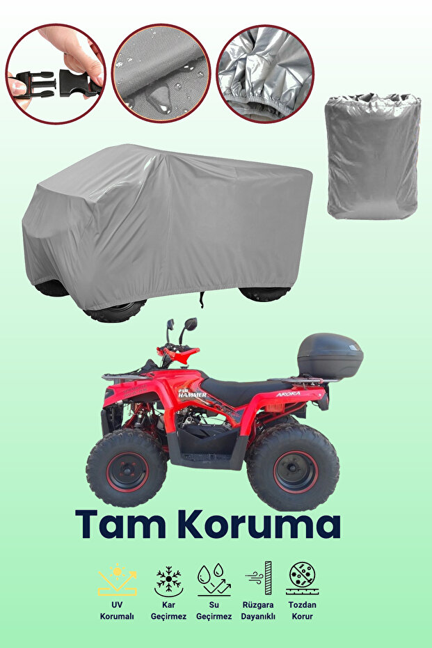 Grey Arora Hummer 250 Atv Cover, Atv Protective Cover