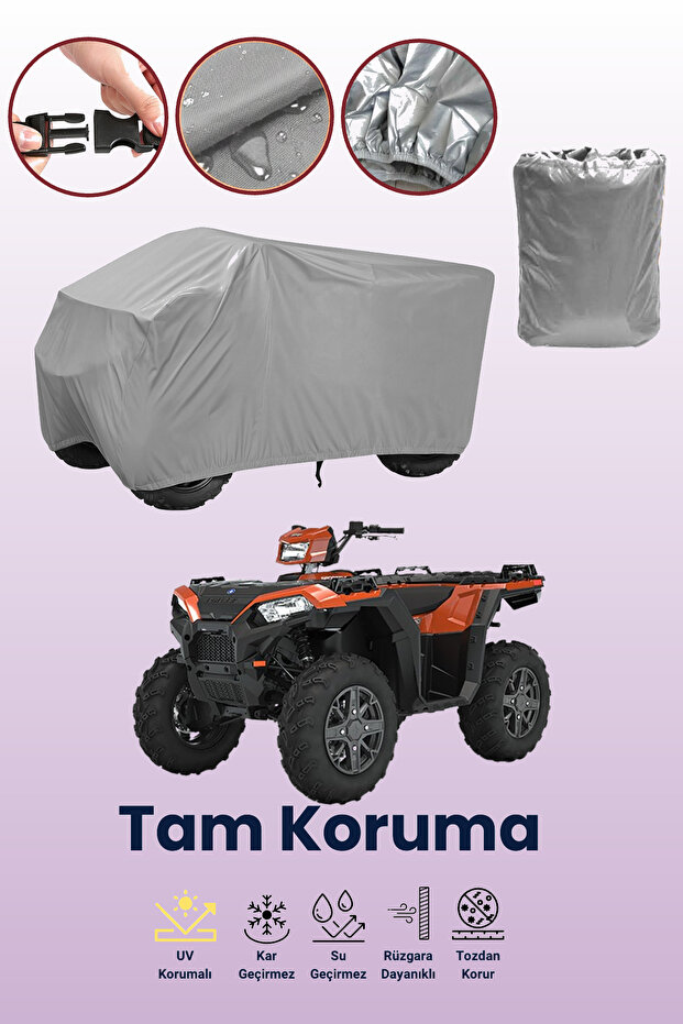 Grey P.Olaris Sportsman 850 Atv Cover, Atv Protective Cover