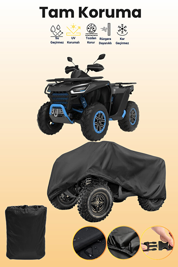 غطاء سيجواي سنارلر AT6S E ATV باللون الأسود، غطاء حماية لمركبة ATV