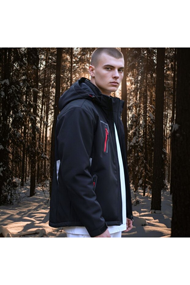 Double Softshell Mont - Siyah - 4