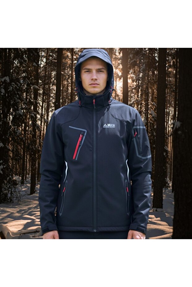 Double Softshell Mont - Siyah - 1