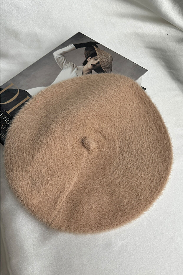 Soft Texture Plain Pattern Painter Beret - 6