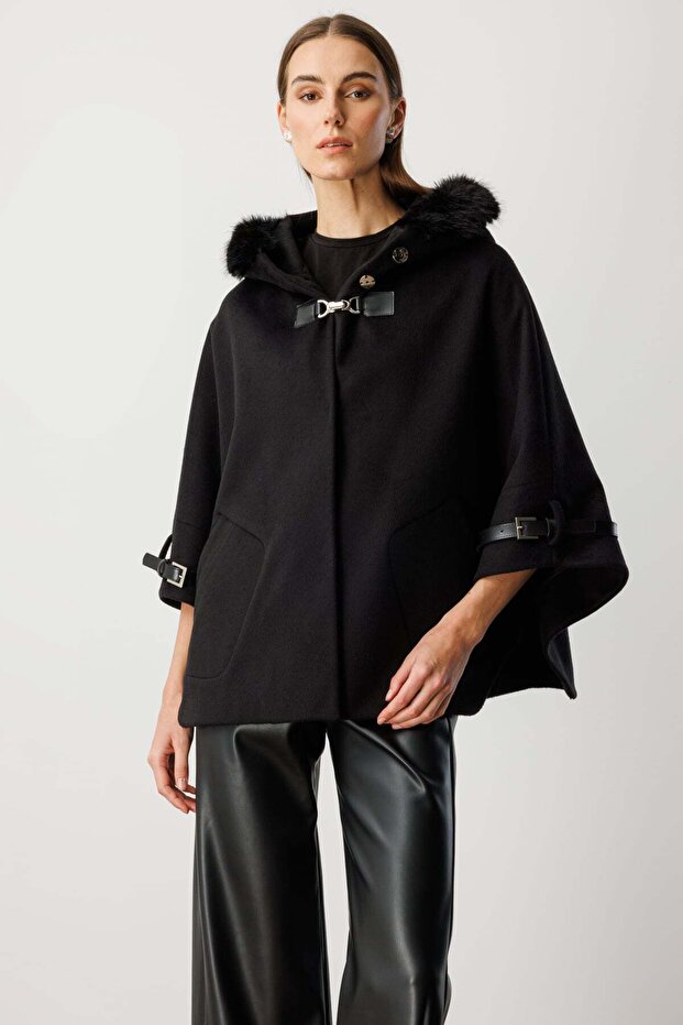 Kapüşonlu Pelerin Mont - 1