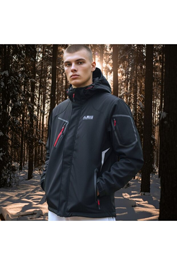 Double Softshell Mont - Siyah - 5