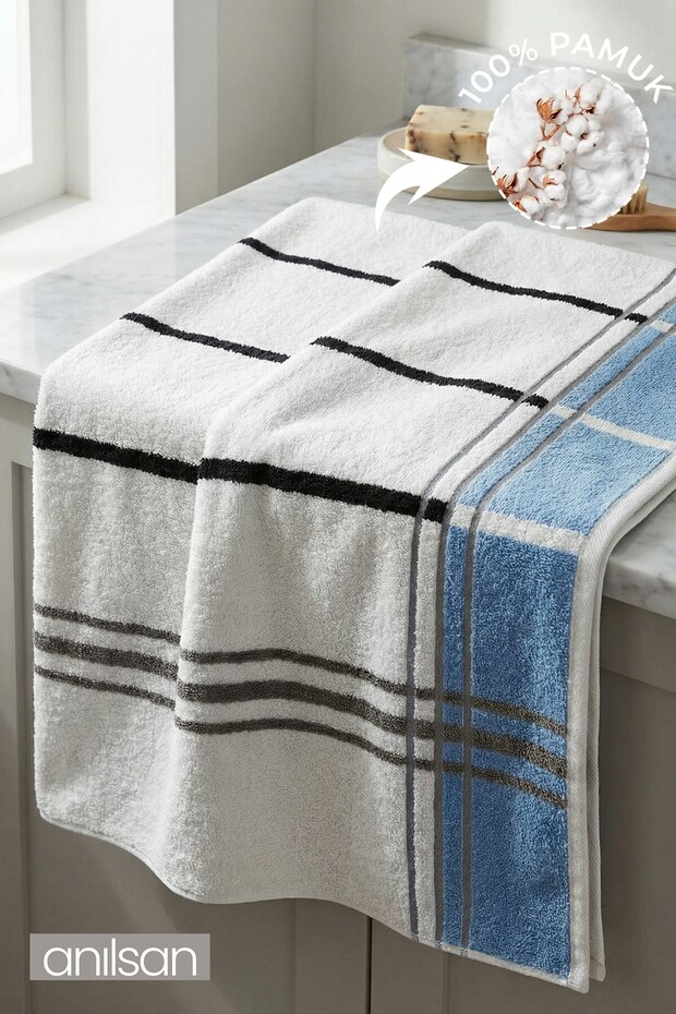 Marina Bath Towel - 100X150 Cm, 750 Gr, 100% Cotton, Spa and Hotel Towel