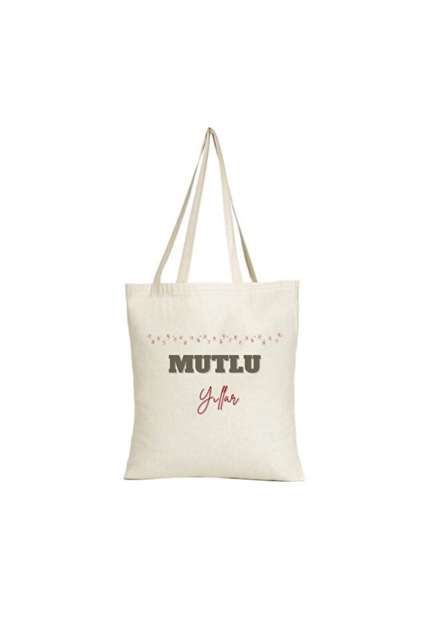 Happy New Year Designed Cloth Bag – New Year Themed Gift Shoulder Bag