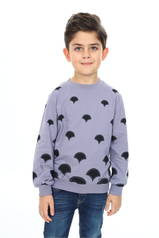 سويت شيرت رجالي من نوع Relax Fit Crew Neck مطبوع - 2 Thread