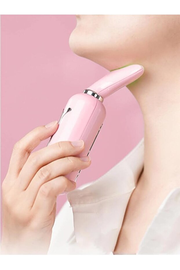Lightwave Vibration Neck Beauty Apparatus - Pink, Plastic, Neck Massager
