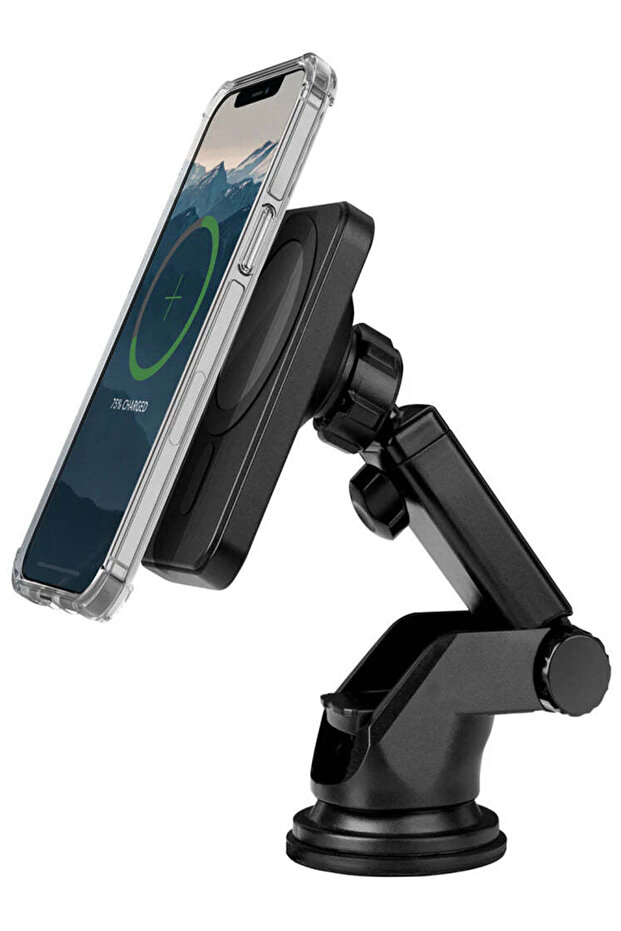 Vanguard Magnetic Wireless Charge 15W + Carplug QC 3.0 Black