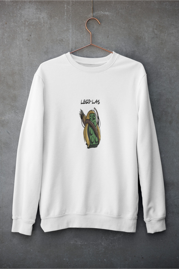 Legolas Printed Cotton Long Sleeve 3 Thread Sha Fleece-Lined Nisex Sweatshirt