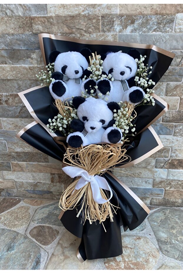 3 Lü Panda buketi - 1