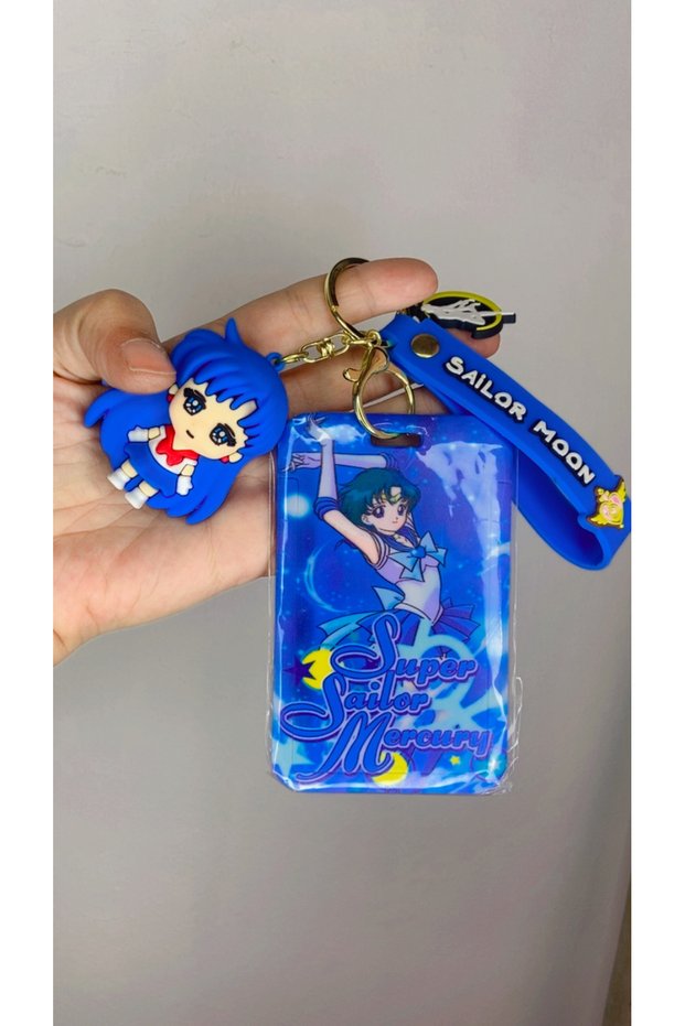 Moon Warrior Ami Anime Manga Silicone Keychain Card Holder Bag Charm Hospital School Gift
