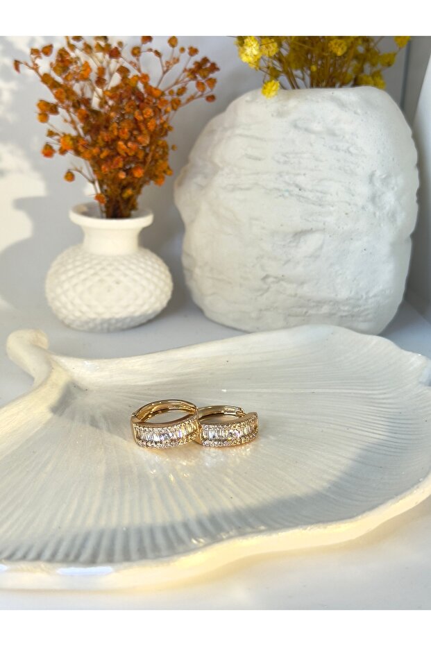 Rose Gold Çelik Küpe - 1