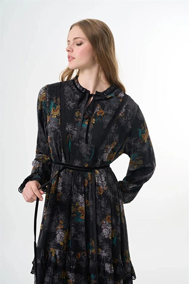 38805 Cupro Jakar Elbise - 7