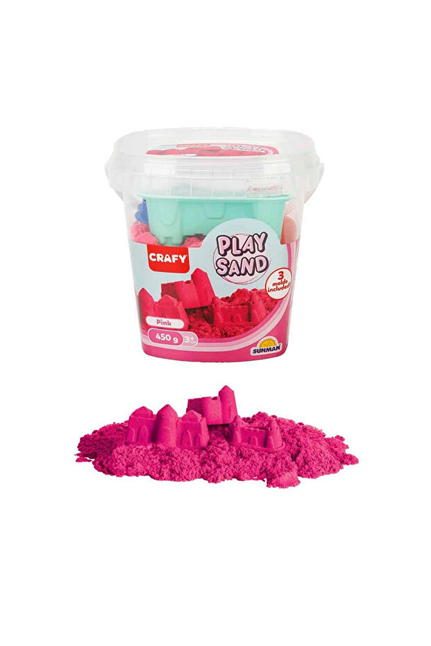 Crafy Play Sand Set Pink 450 g