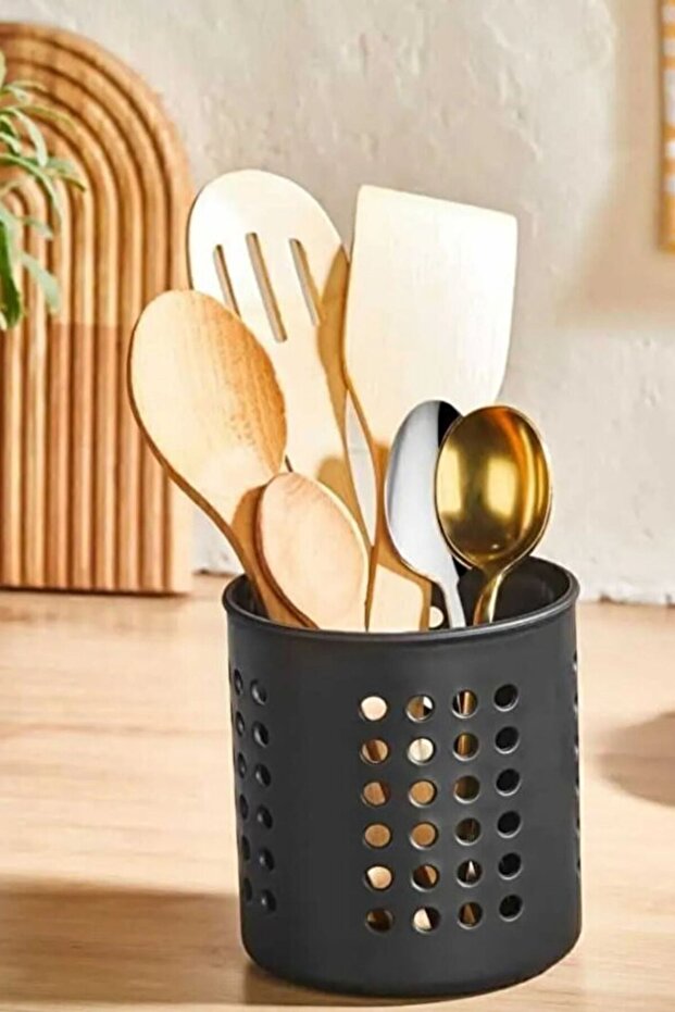 حامل أدوات مائدة - حامل أدوات مائدة مثقوب على سطح الطاولة - منظم تجفيف السكاكين