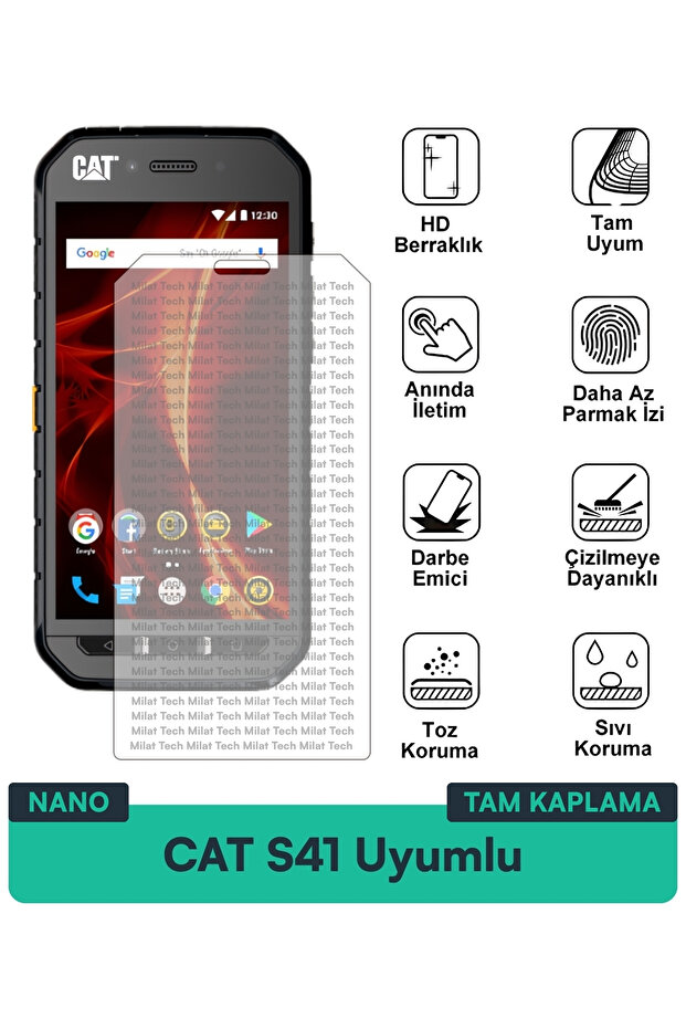 طبقة حماية للشاشة من CAT S41 Nano مقاومة للخدوش والصدمات