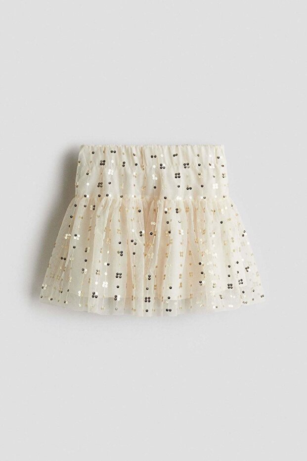 Sequined tulle skirt