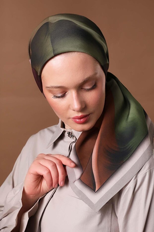 وشاح أورا بنمط قطع رمادية - 2