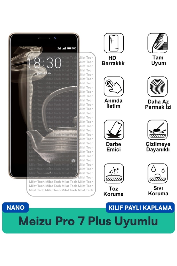 Meizu Pro 7 Plus Nano Case Compatible Screen Protection Film Thin Flexible Structure Anti-Scratch Anti-Stain