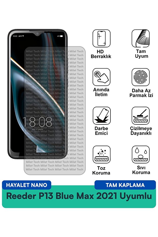 فيلم حماية الشاشة Reeder P13 Blue Max 2021 Ghost Nano مقاوم للخدوش والصدمات