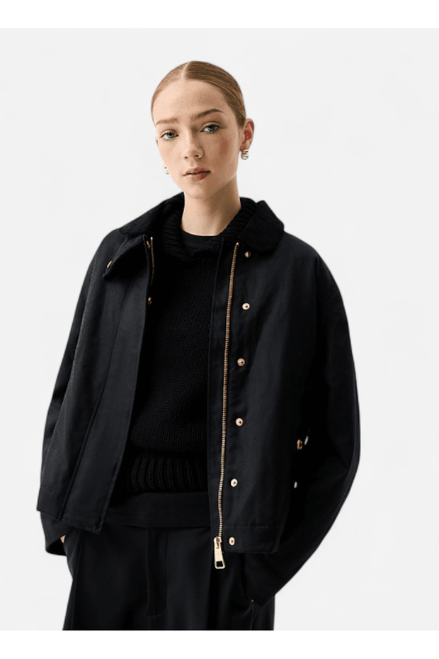 Normal Siyah Kadın Ceket HARW0065251-HB - 1