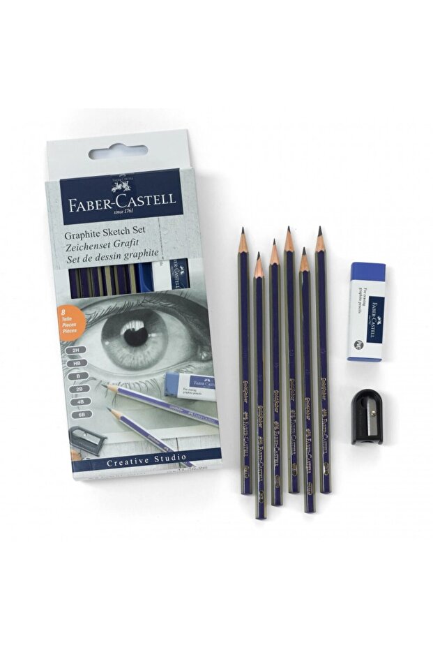 مجموعة أدوات الرسم بالجرافيت من كرييتف ستوديو - 8 قطع - 1