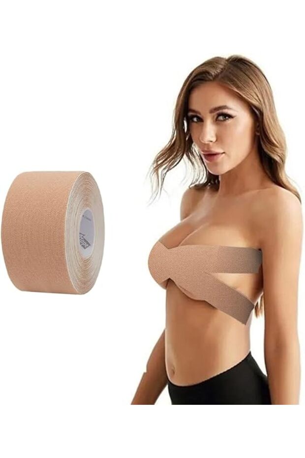 Breast Lift Tape 5m, 5cm Width - Stick-on Strapless Push Up Adhesive Boob Tape B0BFFC2RRS