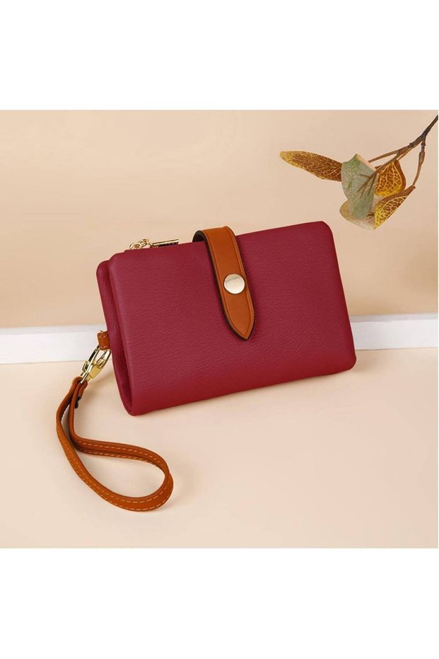 New Season Quality Design Stylish Small Wallet Burgundy Color