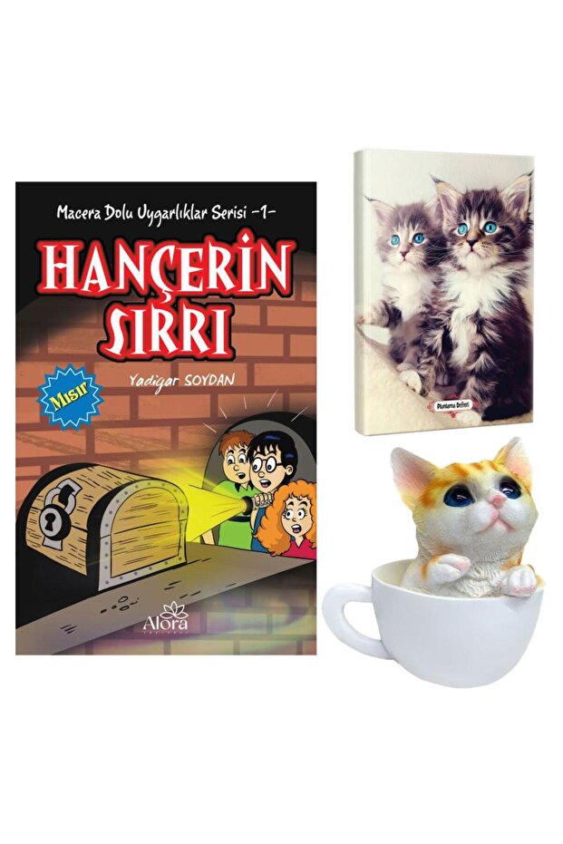 The Secret of the Dagger - Maviş Kediler Planning Notebooks and Cat Piggy Bank in a Jar