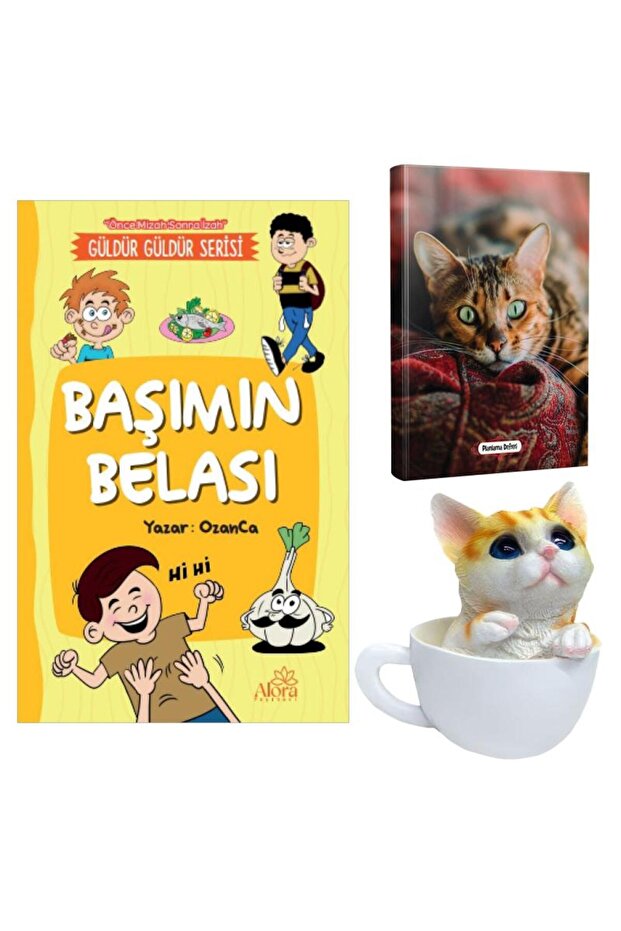 Başımın Belası - Şaşkın Kedi Planning Notebook and Cat Piggy Bank in a Jar
