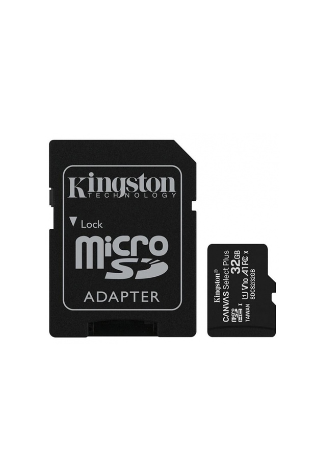 MicroSD Card 32GB – Class 10 UHS-I U1, A1 for Android, with SD Adapter, Canvas Select Plus, Black - 1