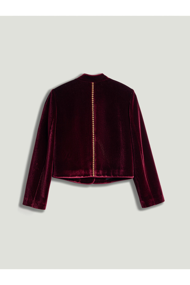 Kadife Crop Ceket - 7