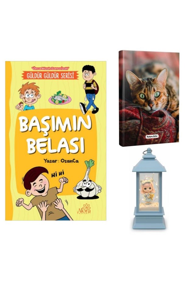 Başımın Belası - Şaşkın Kedi Planlama Defteri and Ayıcıklı Kız Fener Tipi Işıklı Kar Küresi