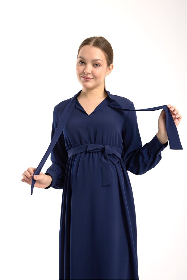 HAMİLE ELBİSE KREP - 5