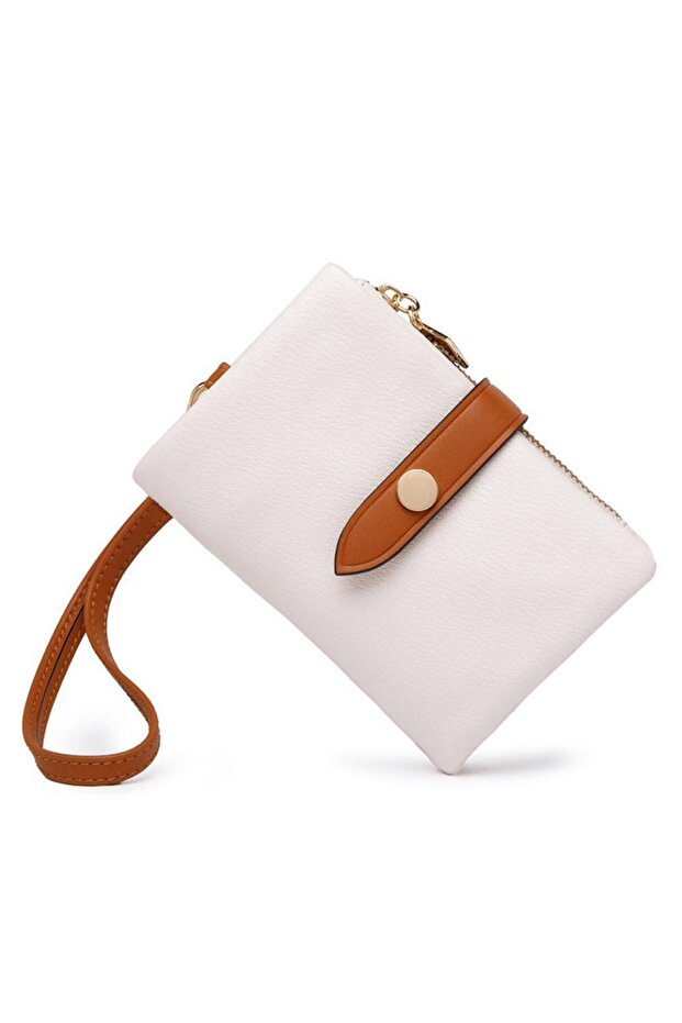 New Season Soft Texture Small Wallet - Cream Color