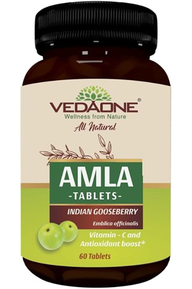 Amla (Gooseberry) Tablets-750mg, Natural Vitamin C and Antioxidant Supplement, 60 Count