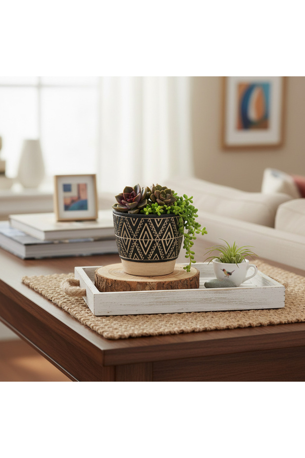 Seramik Etnik Saksı - 4