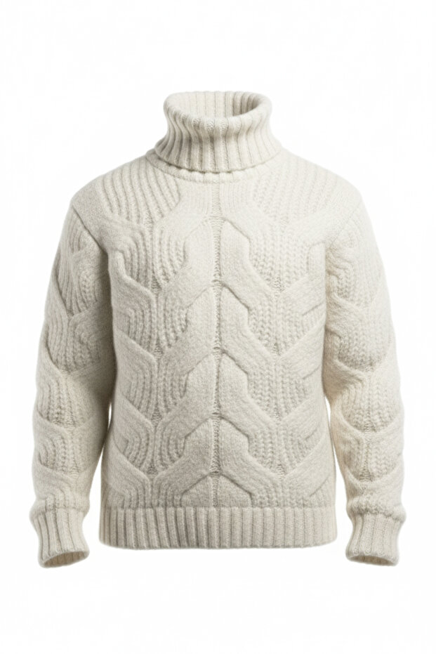 Erkek Balıkçı Yaka Kalın Kazak - 4