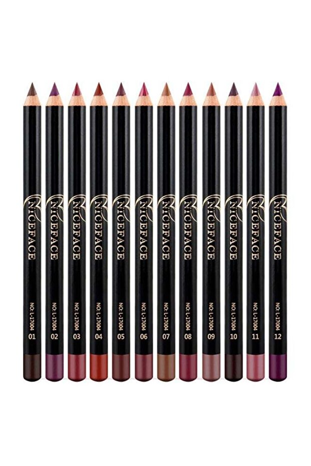 12-Piece Waterproof Lip Liner Pencil Multicolour